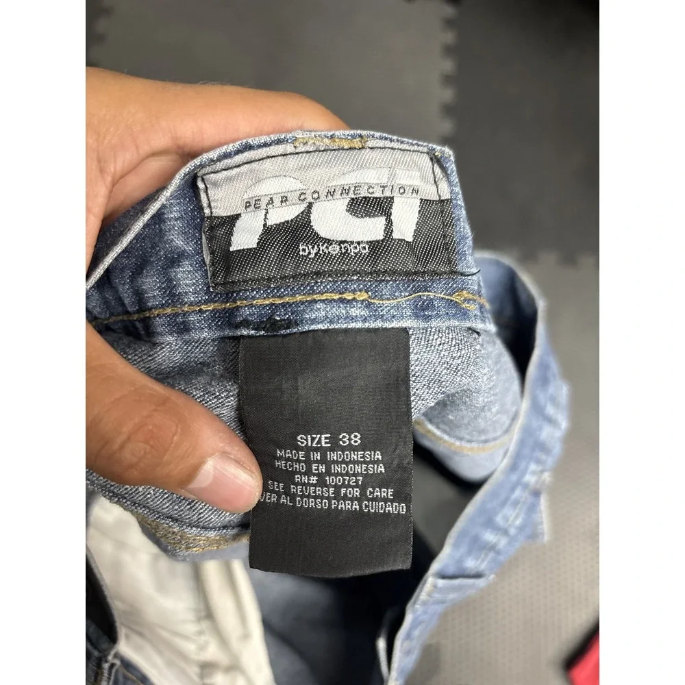 Pear Connection Men's Size 38 Cargo Denim Shorts Medium Wash Jeans